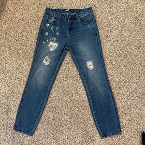 Stradivarius Relaxed Embellished Jeans
